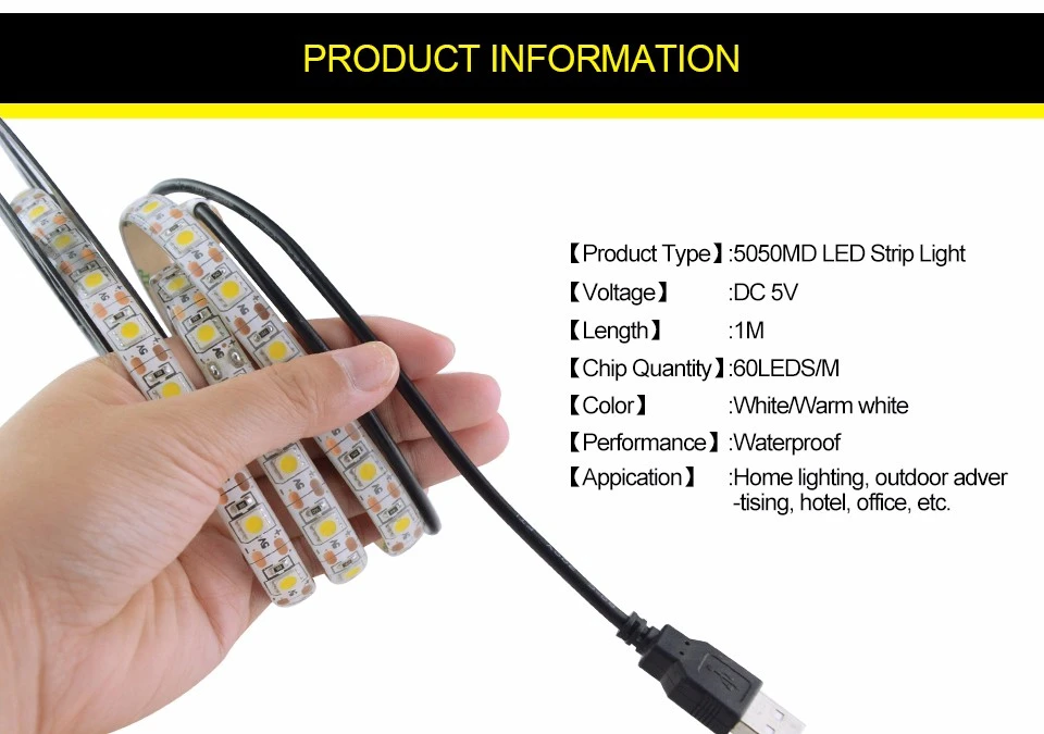 60led per meters white pcb usb led strip cool white warm white4