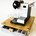 Wholesale customized nespresso coffee capsules storage holders drawer with wood HCCD1001