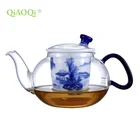 600ml glass teapot with creamic infuser with custom LOGO