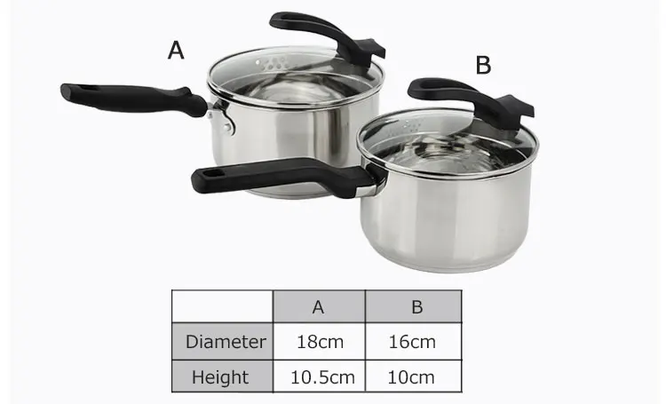 Kitchen ware multifunctional stainless steel casserole cooking pot stainless steel aluminium cooking pot set 