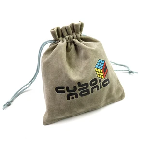 promotional drawstring pouch velvet gift bag with company logo