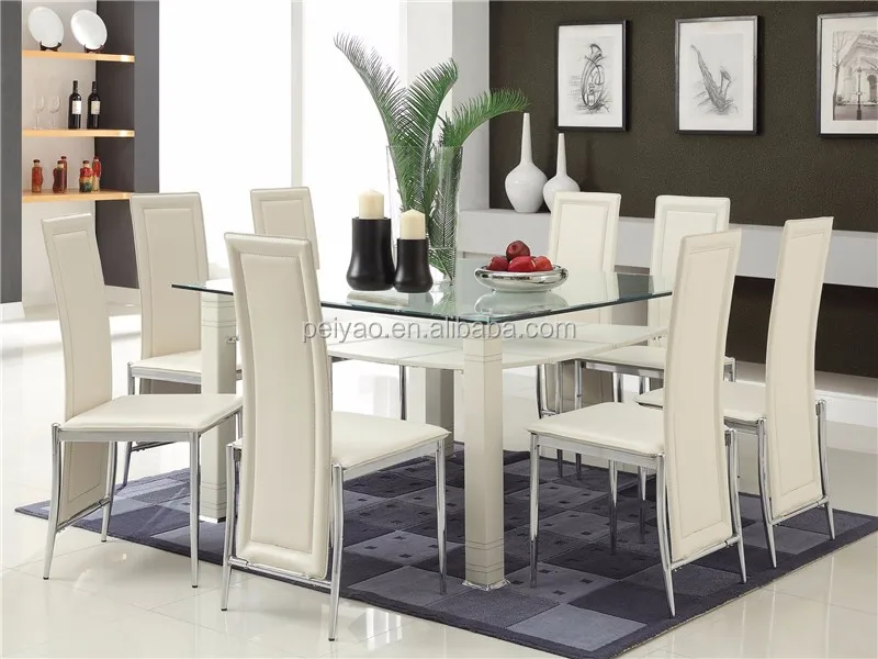 High Quality Glass Dining Table 6 Chairs Set Buy Purple Dining