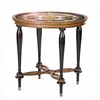 Antique American Style Solid Wood Hand Painted Glass Top Small Round Side Table Telephone table BF05-HZ012