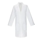 Winter Unisex White Han's Lab Coat Long Sleeve Pockets Uniform Work Wear Doctor Nurse Clothing