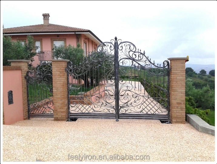 outdoor wrought iron door gates
