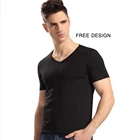 Promotion Fashion Garments Clothes One Color Sublimation Printed Oversize V Neck Vintage Black Mens Tshirt