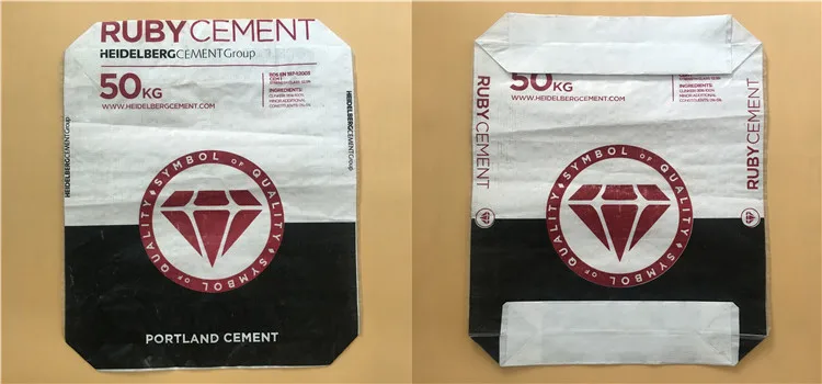 50 kg cement bag AD STAR KON pp woven 42.5R/32.5N OPC or PPC type 25kg 30kg 40kg 50kg block bottom valve cement sack