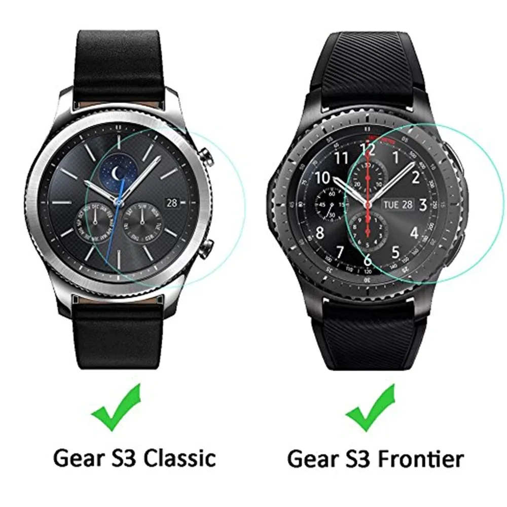 全覆盖钢化玻璃屏幕保护为三星 gear s3 frontier/经典智能手表