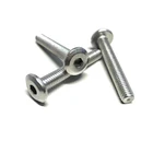 Steel Cap Stainless Steel Flat Head Round Socket Head Cap Screws With Hexagon Socket Machine Screws