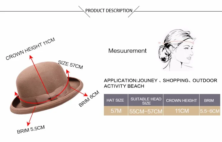 bowler hat sizes