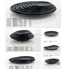 Melamine black Plate Dish /Charger/Ceramic simular/Dinner Marble Plastic Plates Dishes Korean Japan China Chinese Style Black