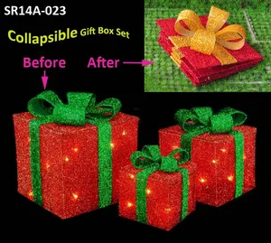 foldable christmas gift box with led light