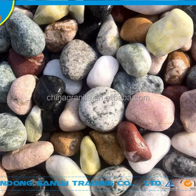 mix color pebble stone