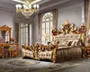 Bisini Luxury Palace King Size Bed, Royal Golden King Size Bedroom Furniture