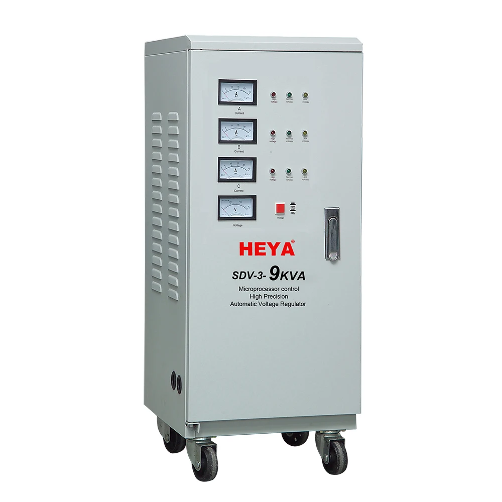 Industrial Use Three Phase Servo Motor Control 9kva Automatic Generator Voltage Stabilizer