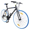 New design men alloy flat bar road bike hybrid bicycle
