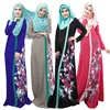 High Quality Big Size Print Floral Malaysia Muslim Elegant Abaya Robe Long Women Dress Turkish Jilbab Kaftan Clothes CP073