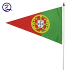 Triangle mini Hand Shaking Flag with wooden stick