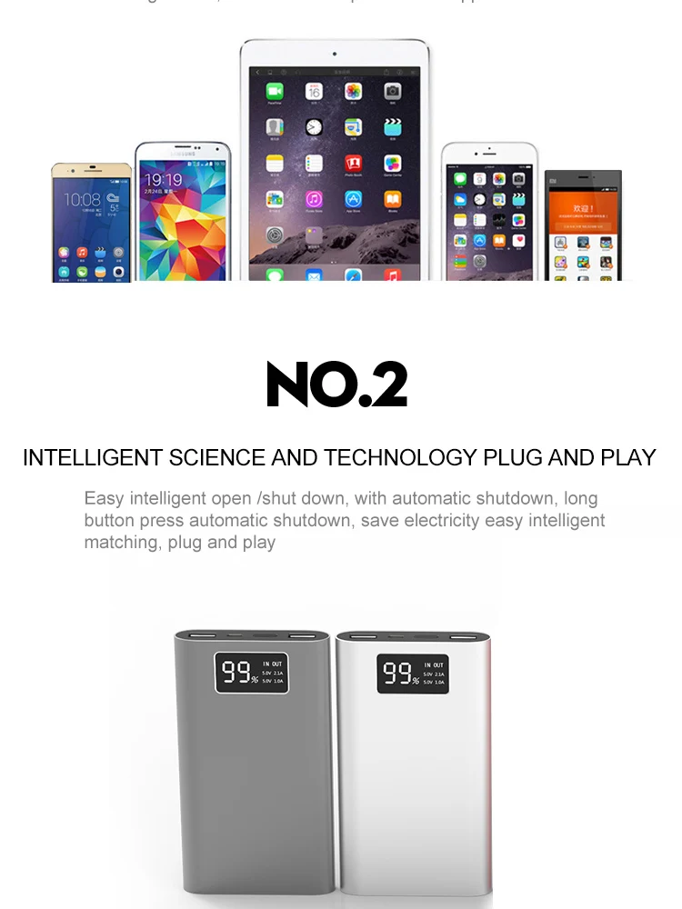 New Arrival ! slim Digital display power bank quickly charge 10000mah - ANKUX.COM