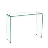 Transparent rectangle tempered dining glass table