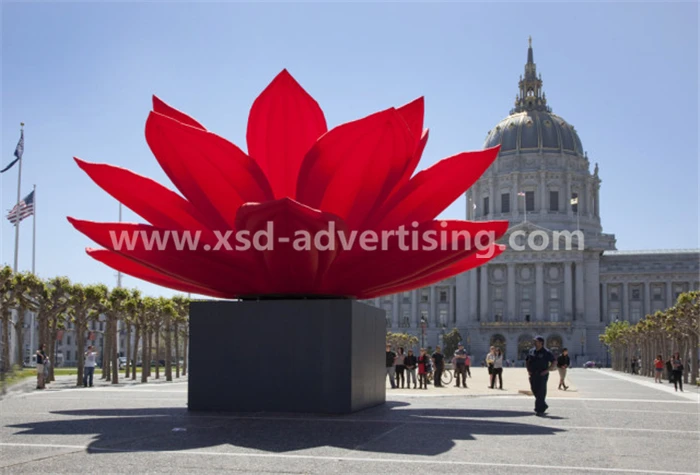 huge inflatable water lily / giant inflatable red flower for