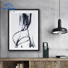 INTCO wood moulding black and white wall picture framed art