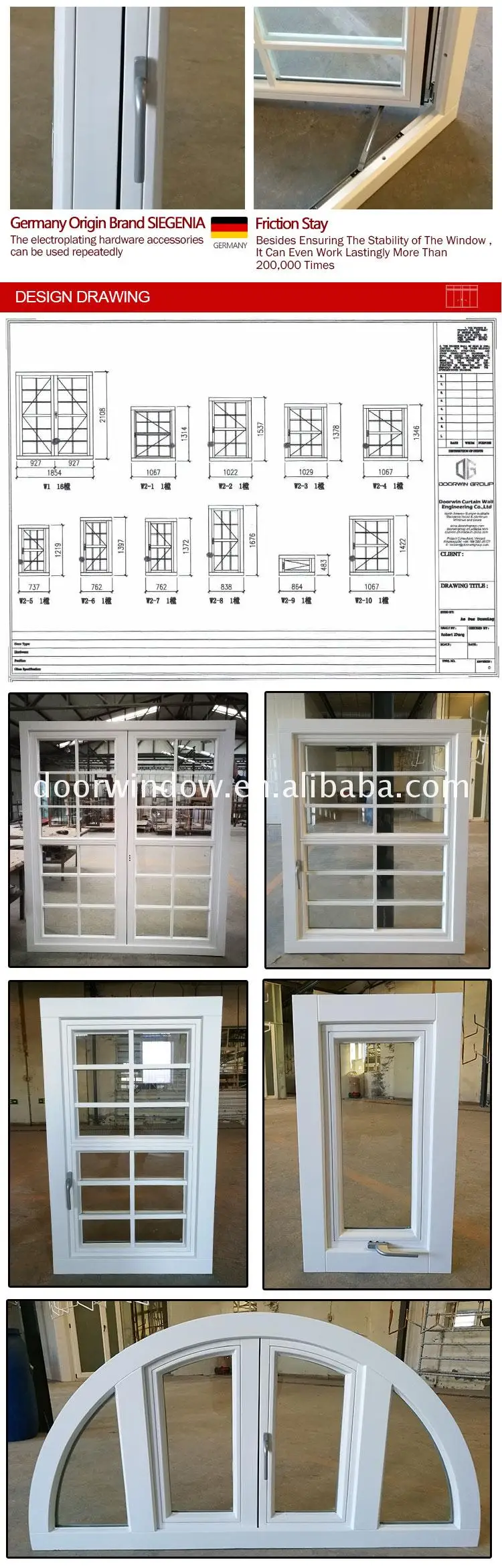 Cheap Factory Price diy window grilles decorative arched windows cedar casement