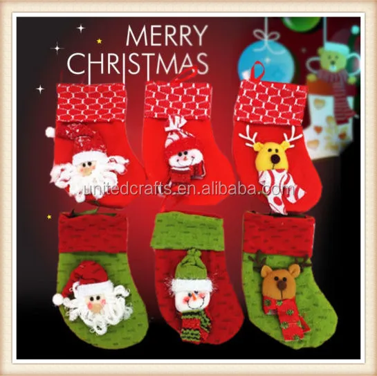 6pcs christmas stockings santa claus socks xmas tree decor