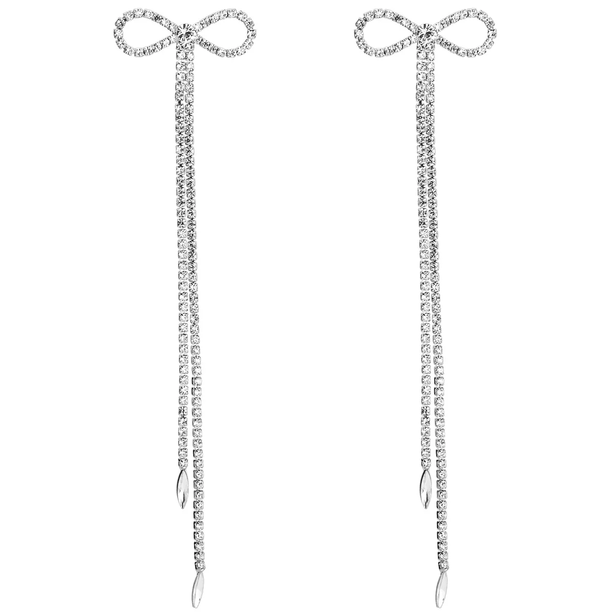 Black White Rhinestone Bow Knot Long Chain Dangle Earrings for Women Fashion Jewelry Bohemian Collection Earrings Accessories, Picture
Black White Rhinestone Bow Knot Long Chain Dangle Earrings for Women Fashion Jewelry Bohemian Collection Earrings Accessories, Picture