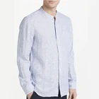 Wholesale Button Down Shirts Men Casual Stripe T Shirt