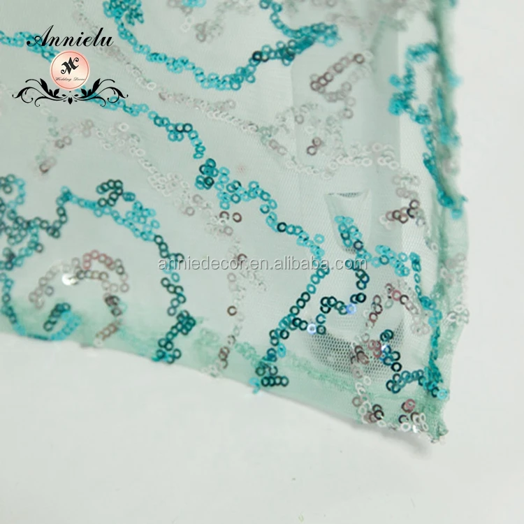 Fashion sequin embroidered design wedding chair cover