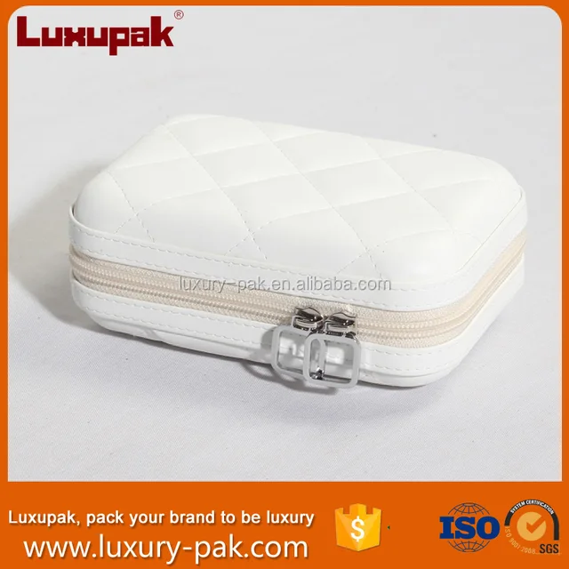 high quality white colour pu leather pillow jewelry box branded