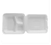 bleached white sugar cane disposable plates packing boxes clamshell biodegradable