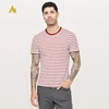 Custom Striped Scroop Neck T Shirt For Men Wholesale Men's Fashion Dry Fit Cotton T Shirt
