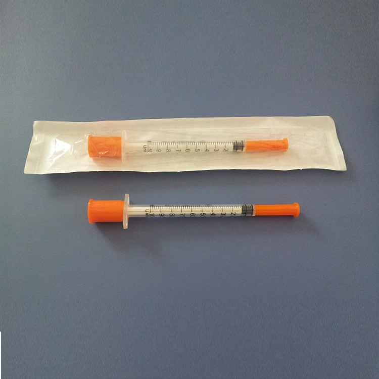 Inyección bien jeringa de insulina u100 con baja fricción