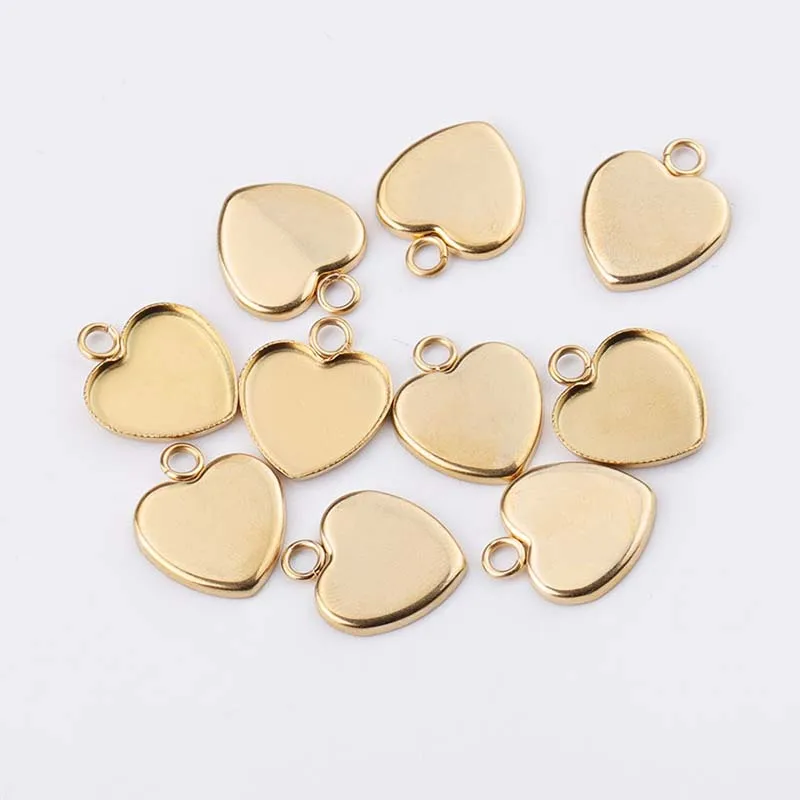 DIY Components Charm Back 13x14mm Stainless Steel Gold Color Heart Cameo Base for Jewelry Making
DIY Components Charm Back 13x14mm Stainless Steel Gold Color Heart Cameo Base for Jewelry Making