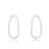 daily wear talent modern oblong oval large silver hoop earrings