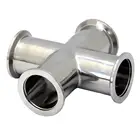 Stainless Steel KF16 4 Way Cross Dairy Pipe Vacuum Fittings