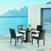 Alibaba Outdoor Funiture Supplier Cheap Restaurant Wicker Dining Tables and Chairs