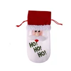 Noel reindeer santa claus snowman socks for table decoration
