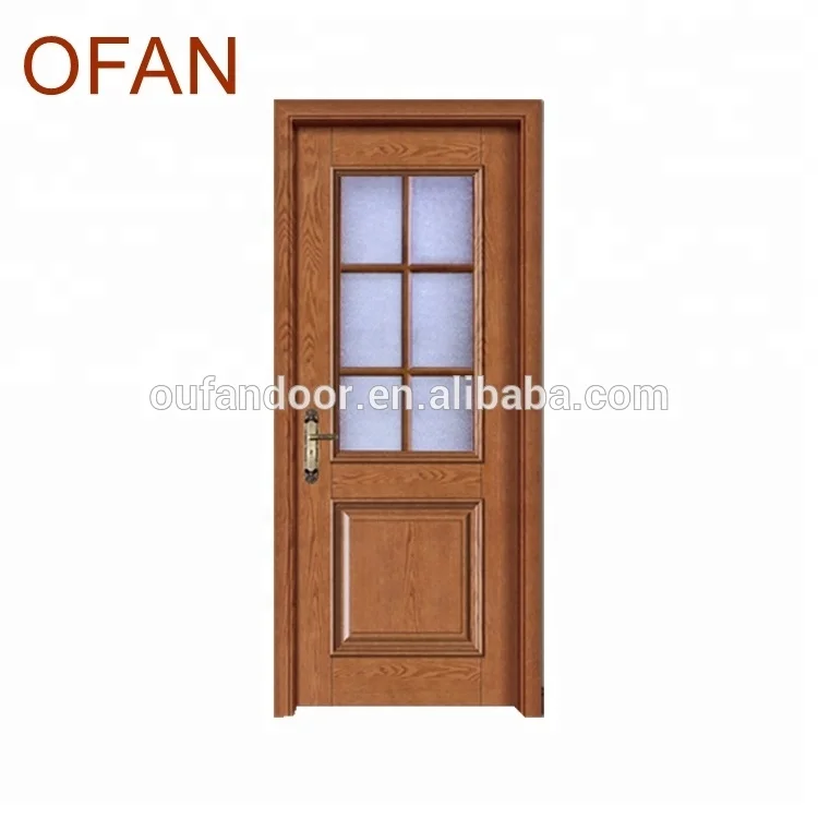 Modern Design Inlay Glass Mdf Wood Frame Double Leaf Door Buy