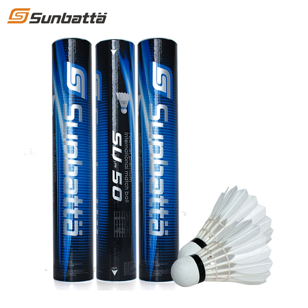 Sunbatta Class A Duck Feather Material and Sandwich Cork Head Material customize shuttlecock
Sunbatta Class A Duck Feather Material and Sandwich Cork Head Material customize shuttlecock