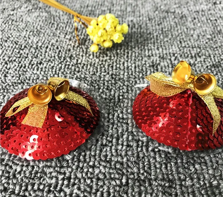 christmas party ladies nipple cover breast pasties with jingle