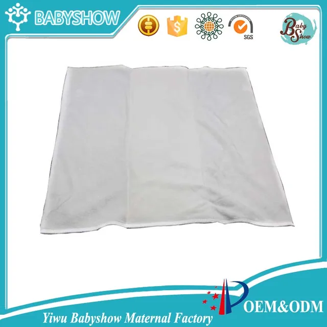 35*36cm White Three Part 2/4/2 Bamboo Prefold Cloth Diaper Baby Nappy