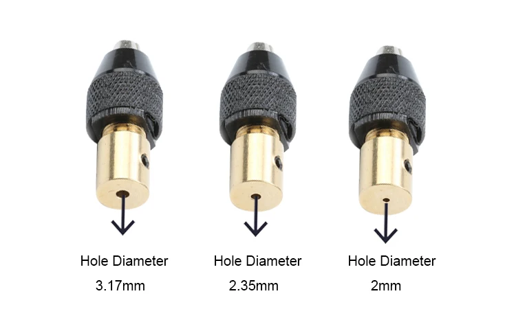 Keyless Universal 0.3-3.4mm Mini Drill Bit Chuck Adapter Converter for Combined Use with a Hand Drill or Electric Drill
