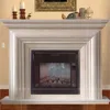 Highly Polished Natural Marble Fireplace Mantel Sculpture for Sale
