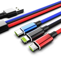 

free shipping For phone micro usb 3.1 type C 3 in 1 usb data 2.4a fast charging cable 3in1 in Shenzhen factory