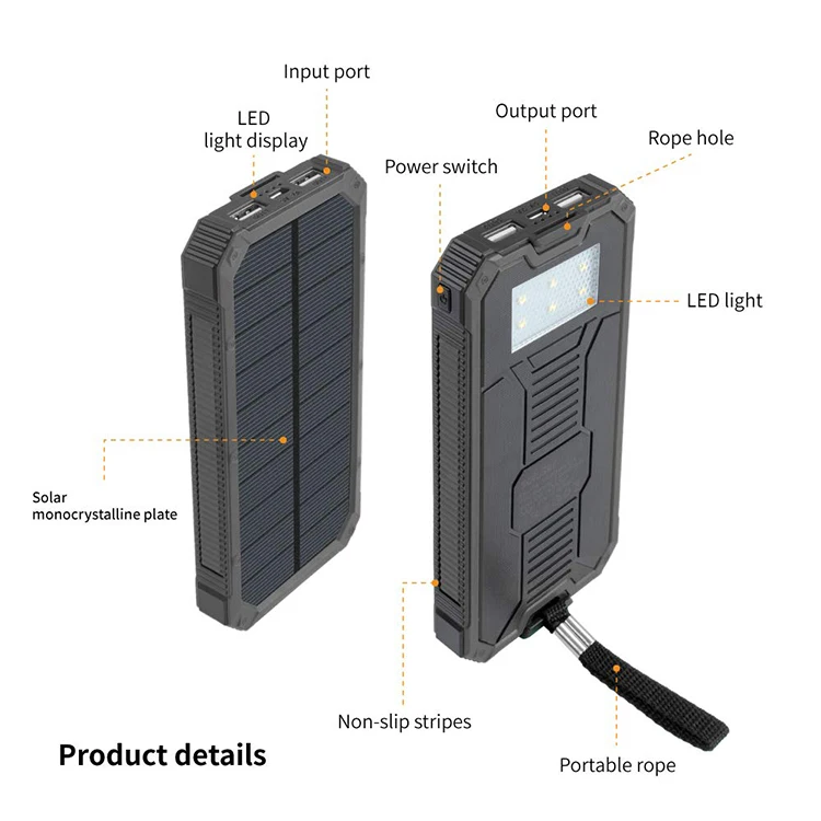 Gold Supplier External Battery Solar Cell Solar Power Bank 16000mah With Flashlight
Gold Supplier External Battery Solar Cell Solar Power Bank 16000mah With Flashlight
