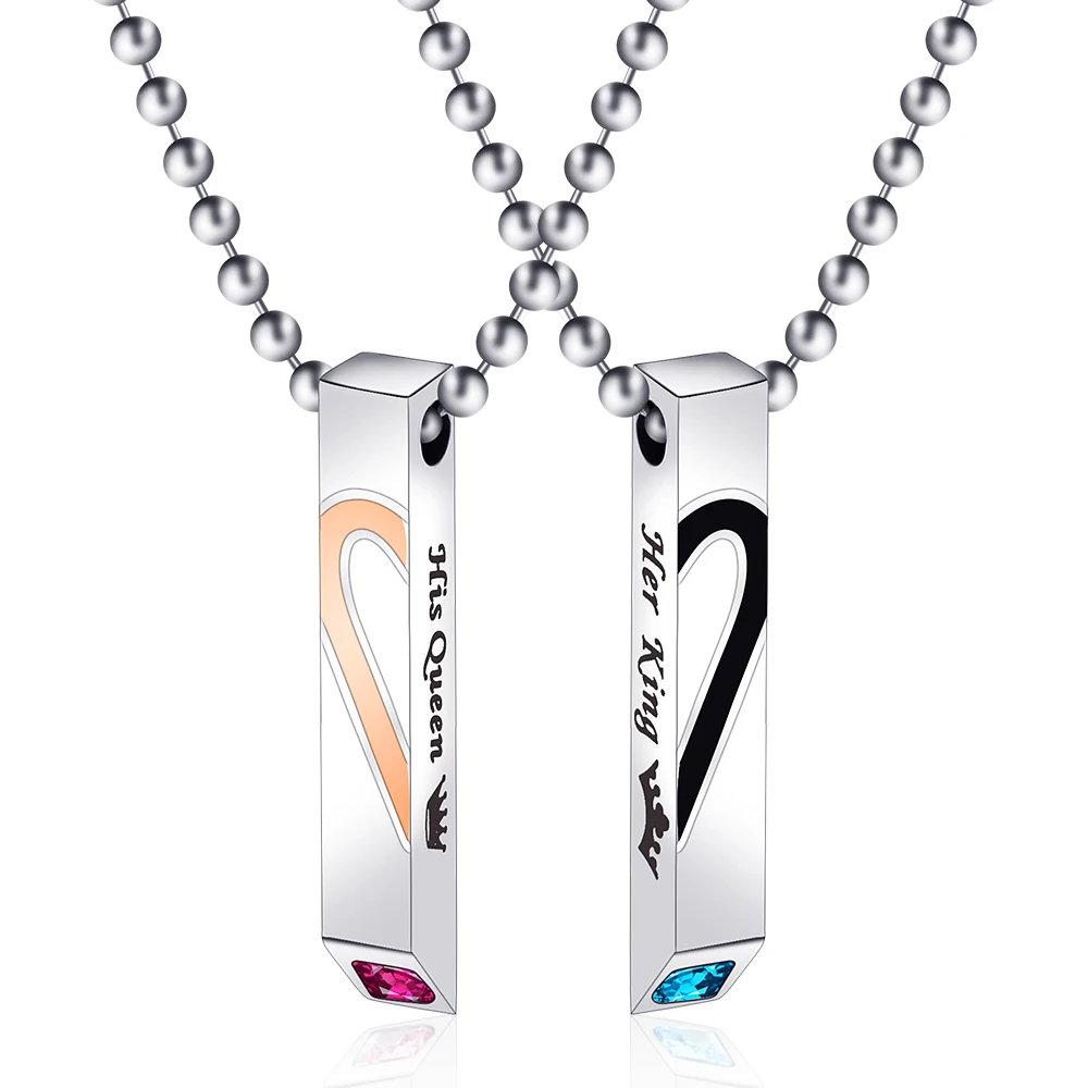 Men Women Stainless Steel Beads Chain Heart Love Necklaces for Couples Ladies Fashion Zircon Pendant Paired Suspension Pendants
Men Women Stainless Steel Beads Chain Heart Love Necklaces for Couples Ladies Fashion Zircon Pendant Paired Suspension Pendants