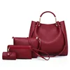 korean 4 pcs four pieces PU leather print handbags set vietnam vendors sale